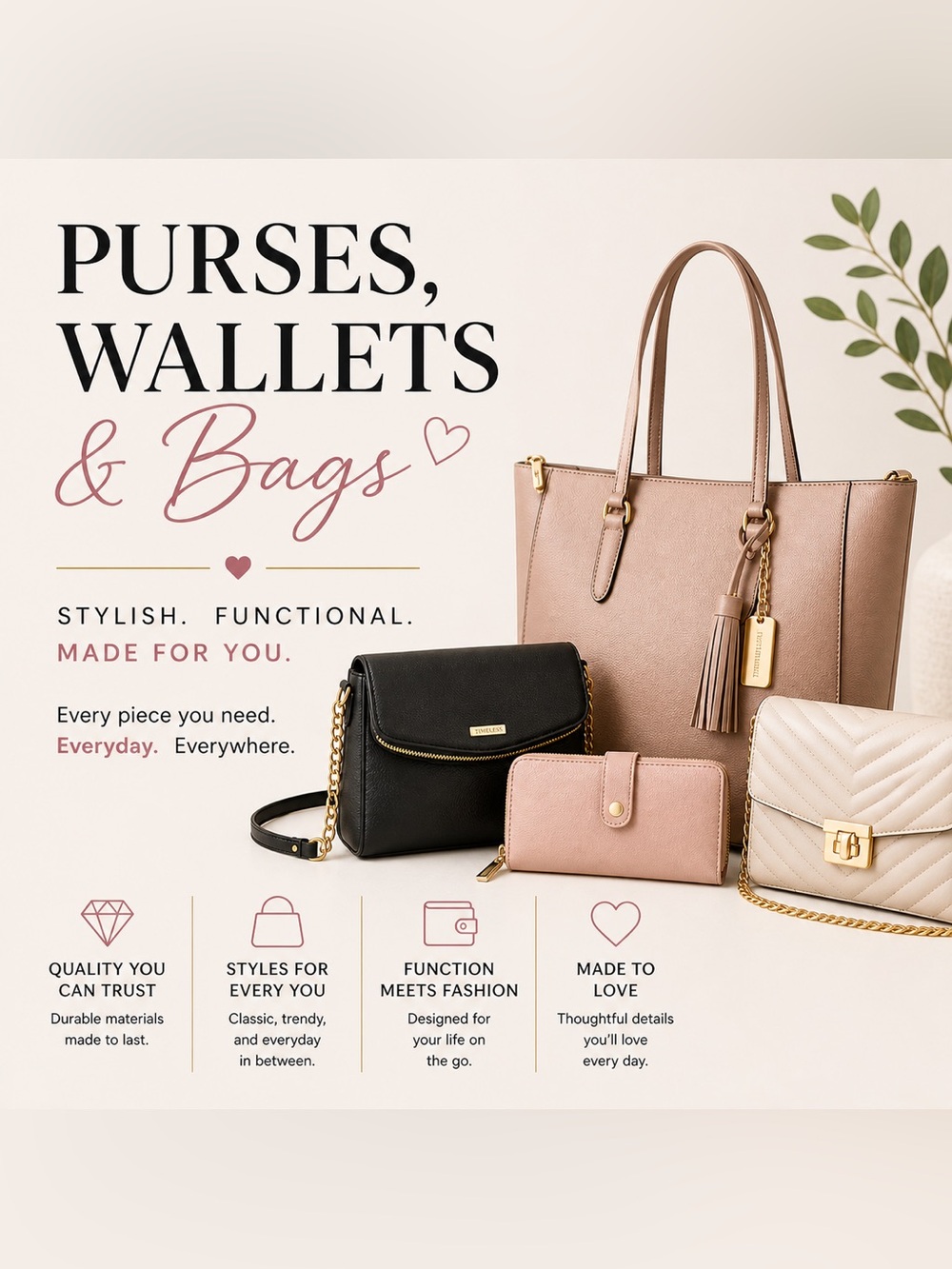 Handbags and other accessories